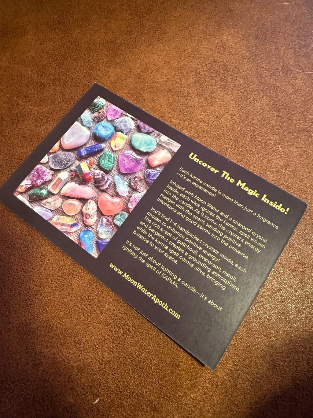 KARMA CANDLE - HIDDEN CRYSTALS INSIDE! -- by Moon Water Apothecary! by Moon Water Apothecary