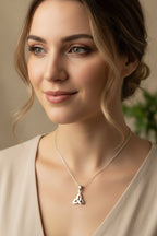 Karstyn Celtic Trinity Knot Necklace in Sterling Silver Pendant La Vie Bien Karstyn Celtic Trinity Knot Necklace in Sterling Silver