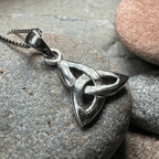 Karstyn Celtic Trinity Knot Necklace in Sterling Silver Pendant La Vie Bien Karstyn Celtic Trinity Knot Necklace in Sterling Silver