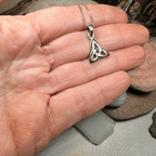 Karstyn Celtic Trinity Knot Necklace in Sterling Silver Pendant La Vie Bien Karstyn Celtic Trinity Knot Necklace in Sterling Silver