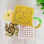 Karwachauth Combo - Designer Trinket Box, Scented Gajra, Ghungroo Bracelet & Bindi in Metal Gift Box La Vie Bien Karwachauth Combo - Designer Trinket Box, Scented Gajra, Ghungroo Bracelet & Bindi in Metal Gift Box