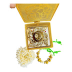 Karwachauth Combo - Designer Trinket Box, Scented Gajra, Ghungroo Bracelet & Bindi in Metal Gift Box La Vie Bien Karwachauth Combo - Designer Trinket Box, Scented Gajra, Ghungroo Bracelet & Bindi in Metal Gift Box
