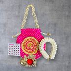 Karwachauth Gift Combo - Reusable Gajra, Sindoor Dibbi, Bindi & Gota Potli La Vie Bien Karwachauth Gift Combo - Reusable Gajra, Sindoor Dibbi, Bindi & Gota Potli