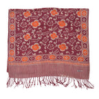 Handmade Batik Scarf, Cotton, Plumeria, Pink, Purple, Peach