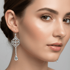 Kate Celtic Knot Earrings in Sterling Silver Dangle Earrings La Vie Bien Kate Celtic Knot Earrings in Sterling Silver