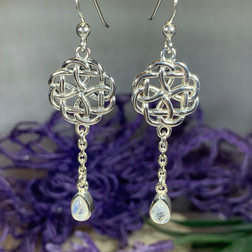 Kate Celtic Knot Earrings in Sterling Silver Dangle Earrings La Vie Bien Kate Celtic Knot Earrings in Sterling Silver