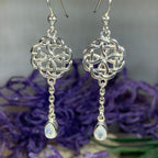 Kate Celtic Knot Earrings in Sterling Silver Dangle Earrings La Vie Bien Kate Celtic Knot Earrings in Sterling Silver