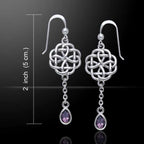 Kate Celtic Knot Earrings in Sterling Silver Dangle Earrings La Vie Bien Kate Celtic Knot Earrings in Sterling Silver