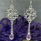 Kate Celtic Knot Earrings in Sterling Silver Dangle Earrings La Vie Bien Kate Celtic Knot Earrings in Sterling Silver