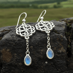 Kate Celtic Knot Earrings in Sterling Silver Dangle Earrings La Vie Bien Kate Celtic Knot Earrings in Sterling Silver