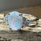Katerina Opal Celtic Ring in Sterling Silver Ring La Vie Bien Katerina Opal Celtic Ring in Sterling Silver