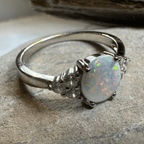 Katerina Opal Celtic Ring in Sterling Silver Ring La Vie Bien Katerina Opal Celtic Ring in Sterling Silver