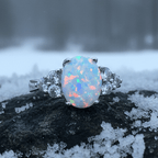 Katerina Opal Celtic Ring in Sterling Silver Ring La Vie Bien Katerina Opal Celtic Ring in Sterling Silver