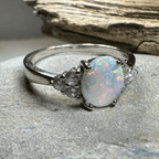 Katerina Opal Celtic Ring in Sterling Silver Ring La Vie Bien Katerina Opal Celtic Ring in Sterling Silver