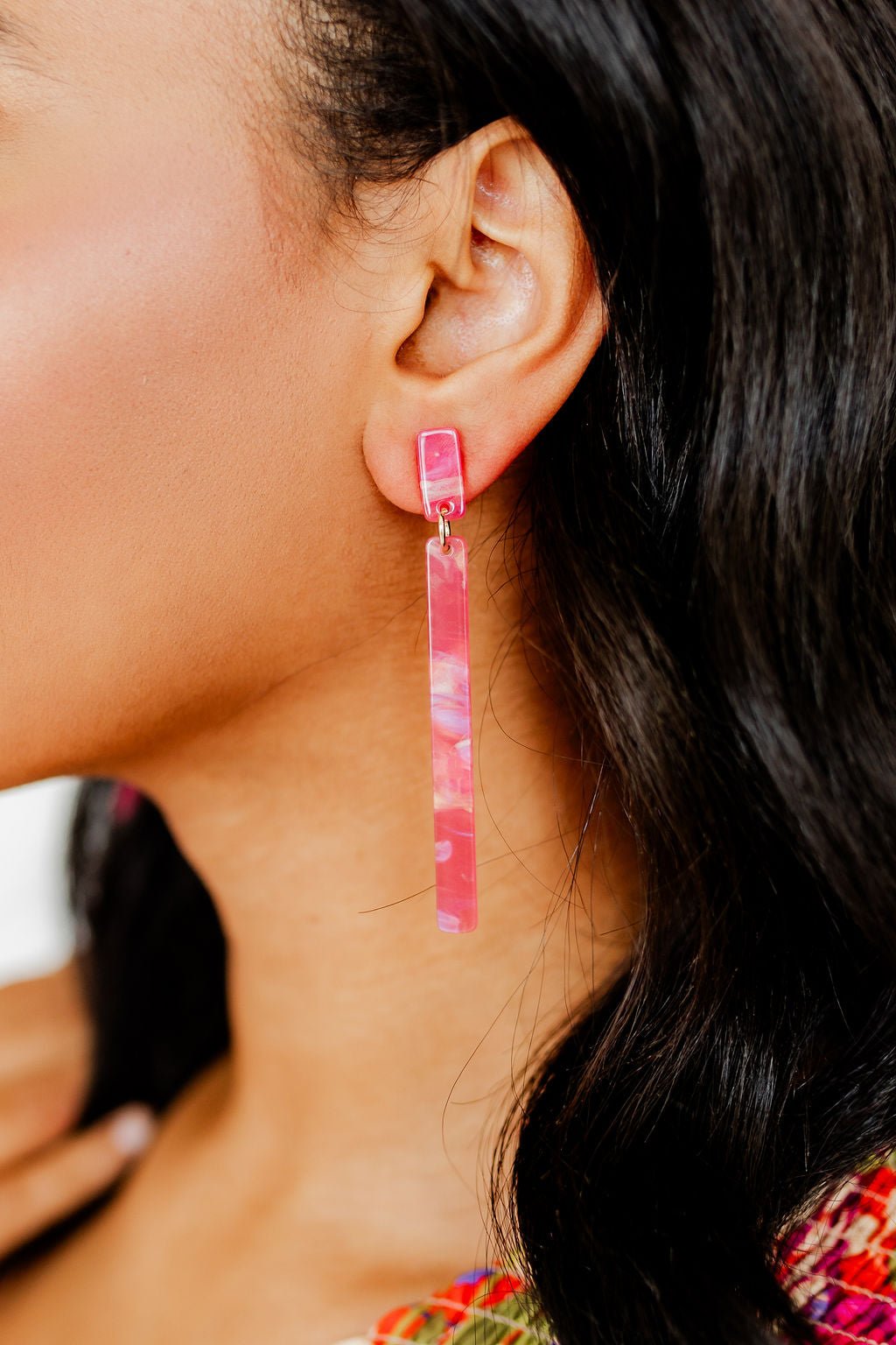 Keli Statement Earrings - Azalea Pink
