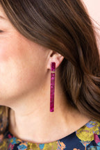 Keli Statement Earrings - Pinot Noir