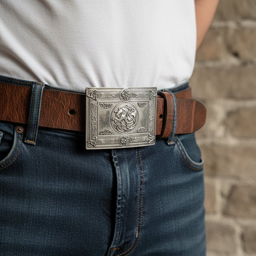 Kelpie Celtic Kilt Belt Buckle - Handmade in Scotland Belt Buckle La Vie Bien Kelpie Celtic Kilt Belt Buckle - Handmade in Scotland