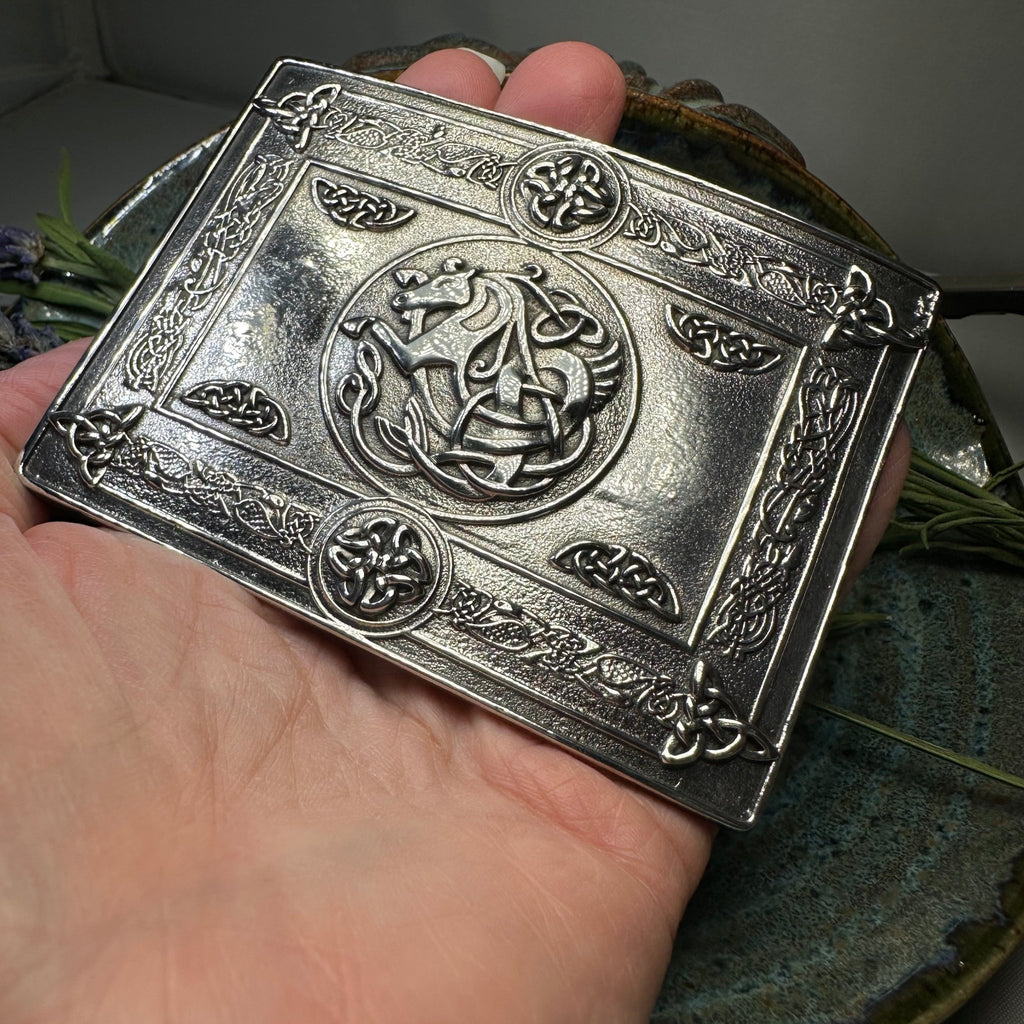 Kelpie Celtic Kilt Belt Buckle - Handmade in Scotland Belt Buckle La Vie Bien Kelpie Celtic Kilt Belt Buckle - Handmade in Scotland