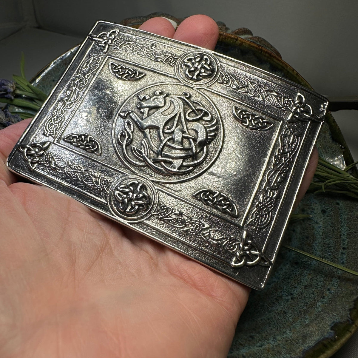 Kelpie Celtic Kilt Belt Buckle - Handmade in Scotland Belt Buckle La Vie Bien Kelpie Celtic Kilt Belt Buckle - Handmade in Scotland