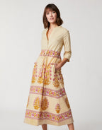 Kennedy Shirt Dress - Pepper Hall Woodblock Floral