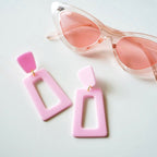 Kennedy Statement Earrings - Baby Pink