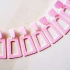 Kennedy Statement Earrings - Baby Pink