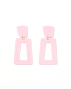 Kennedy Statement Earrings - Baby Pink