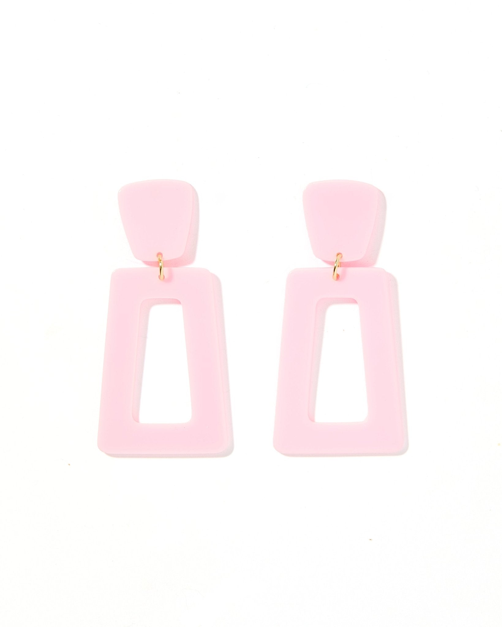 Kennedy Statement Earrings - Baby Pink