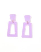 Kennedy Statement Earrings - Lilac