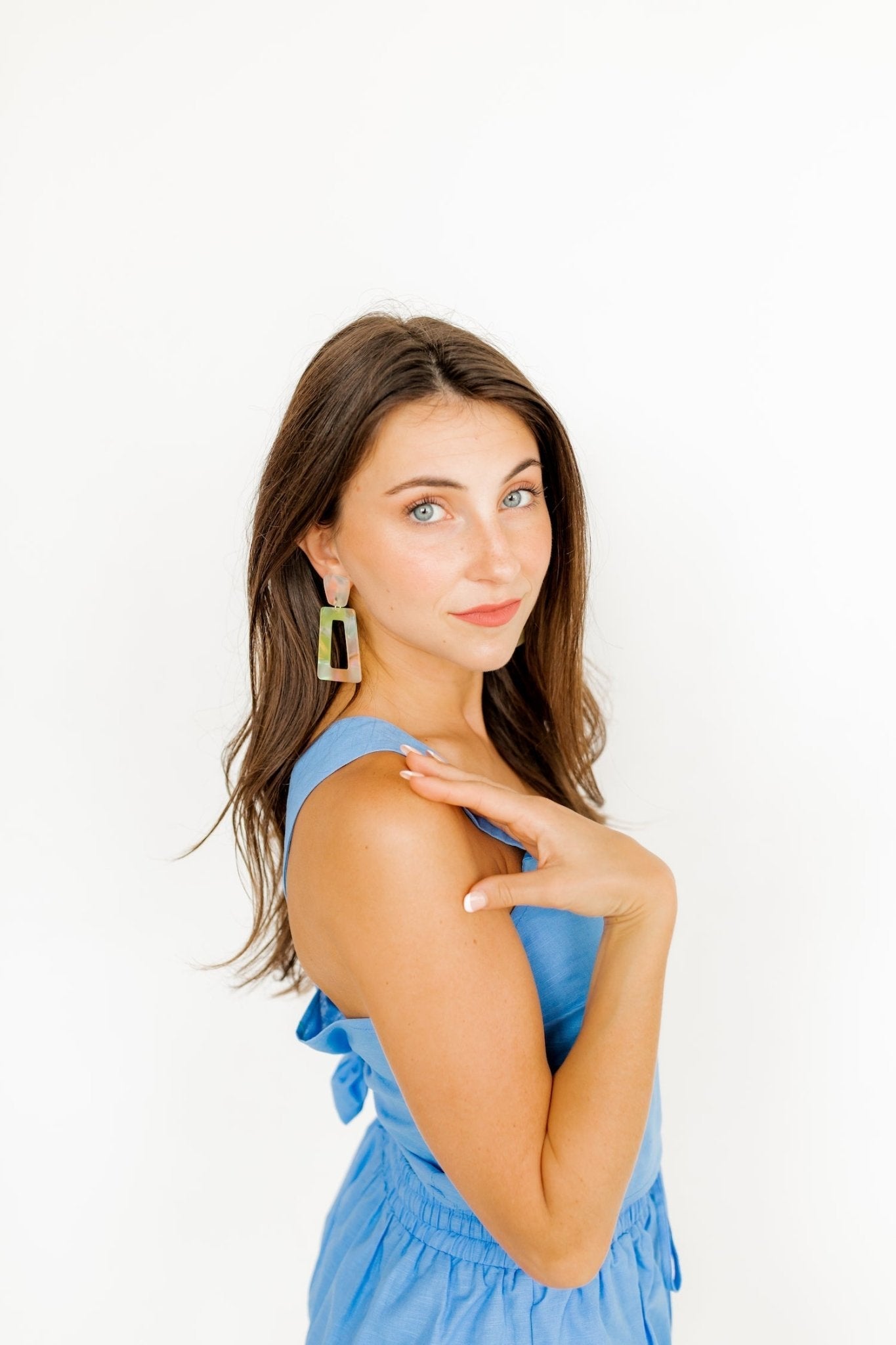 Kennedy Statement Earrings - Neon Punch
