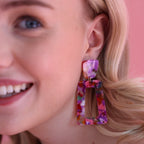 Kennedy Statement Earrings - Pink Multi