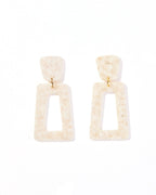 Kennedy Statement Earrings - White Shell