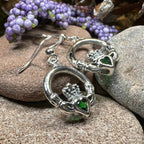 Kerry Irish Claddagh Earrings in Sterling Silver Dangle Earrings La Vie Bien Kerry Irish Claddagh Earrings in Sterling Silver
