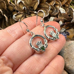 Kerry Irish Claddagh Earrings in Sterling Silver Dangle Earrings La Vie Bien Kerry Irish Claddagh Earrings in Sterling Silver