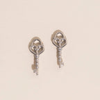 Key Heart Huggie Hoop Charms by Oh Clementine