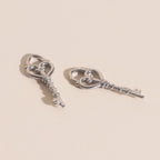 Key Heart Huggie Hoop Charms by Oh Clementine
