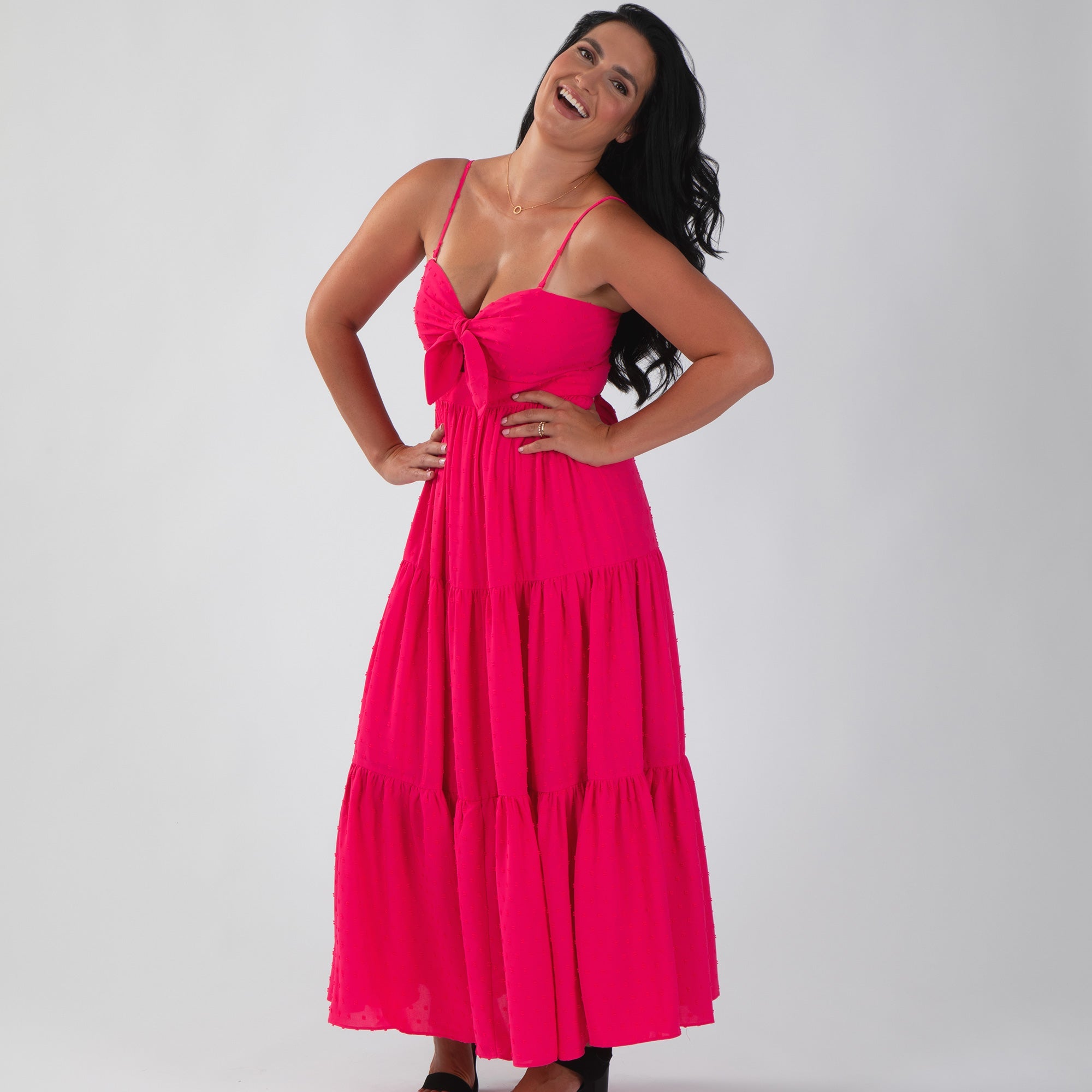 Keyhole Bow Maxi Dress Dresses & Skirts La Vie Bien Keyhole Bow Maxi Dress