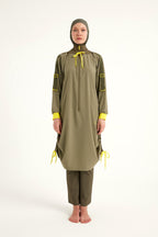 Khaki Full Coverage Swimwear Burkini Set M2524 Covered Burkini Swimwear La Vie Bien Khaki Full Coverage Swimwear Burkini Set M2524