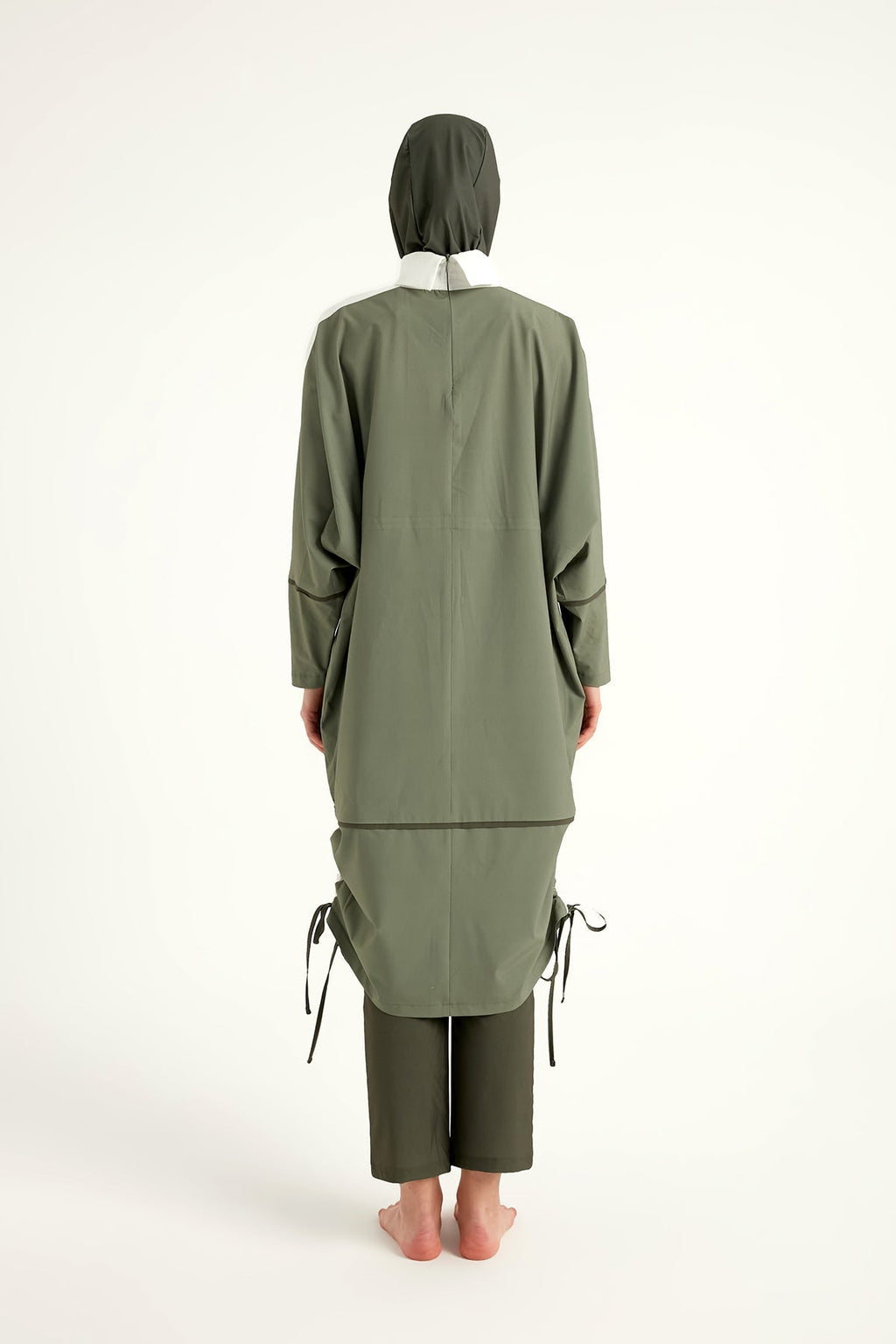 Khaki Modest Full Coverage Swimsuit – Islamic Burkini Set | M2521-1 Covered Burkini Swimwear La Vie Bien Khaki Modest Full Coverage Swimsuit – Islamic Burkini Set | M2521-1