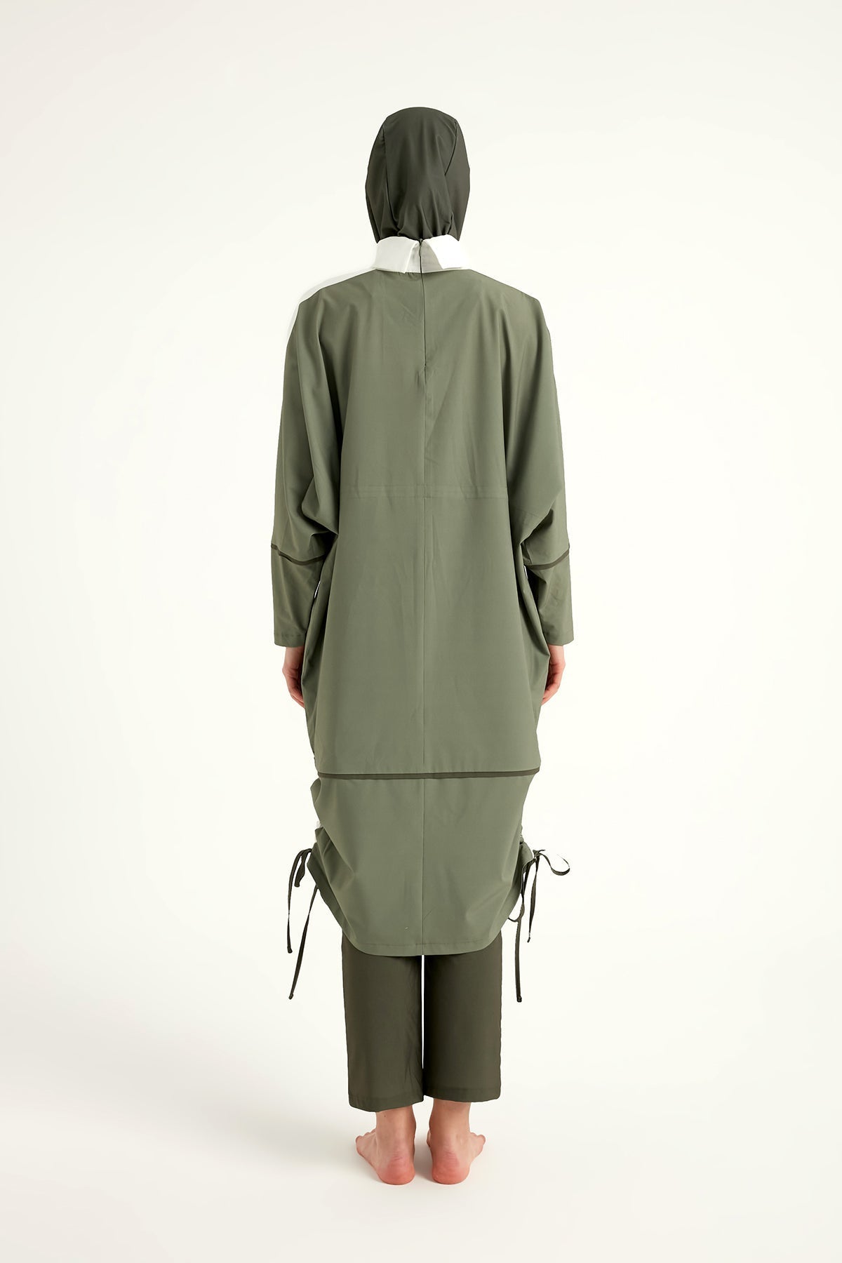 Khaki Modest Full Coverage Swimsuit – Islamic Burkini Set | M2521-1 Covered Burkini Swimwear La Vie Bien Khaki Modest Full Coverage Swimsuit – Islamic Burkini Set | M2521-1