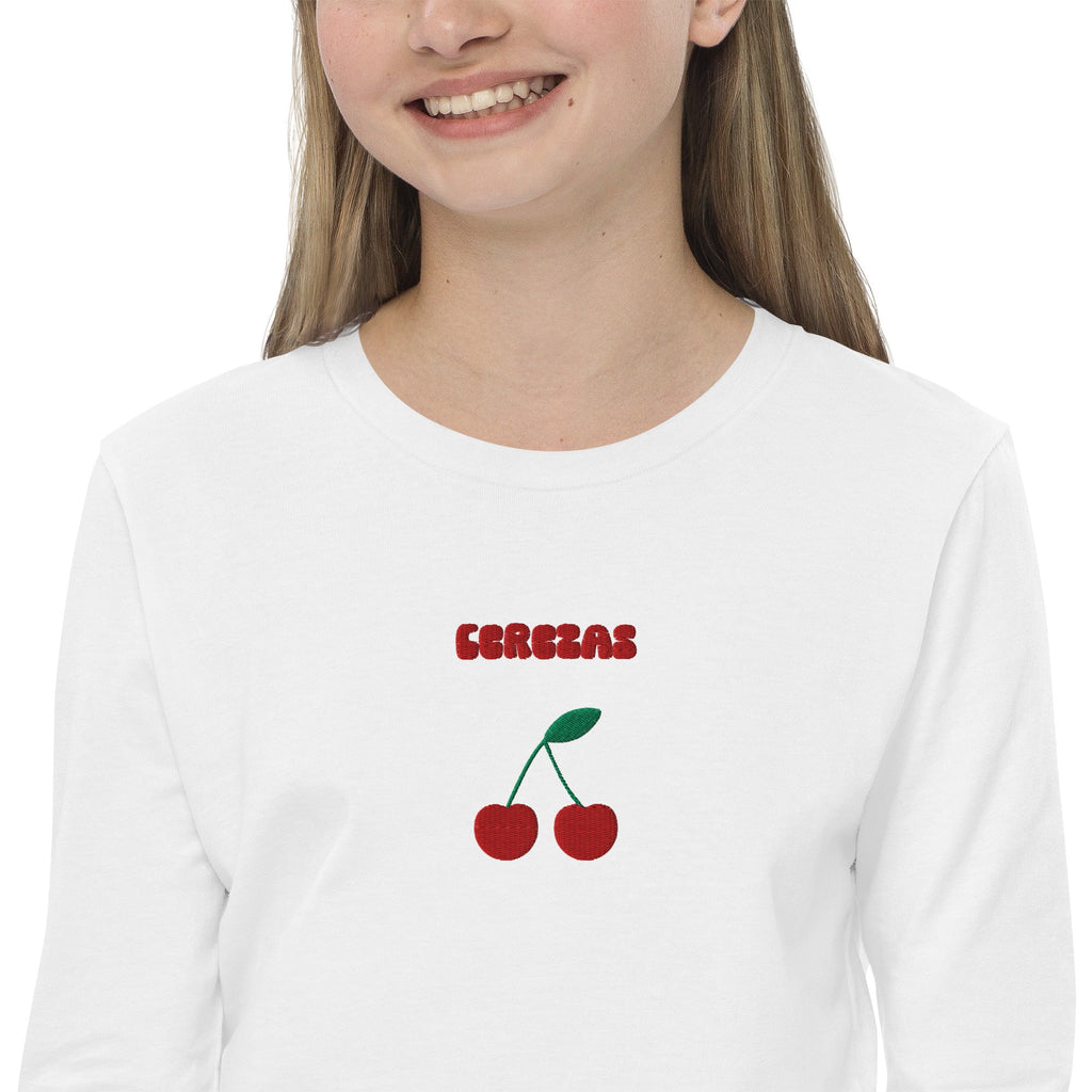Kid's cerezas cherries long sleeve tee
