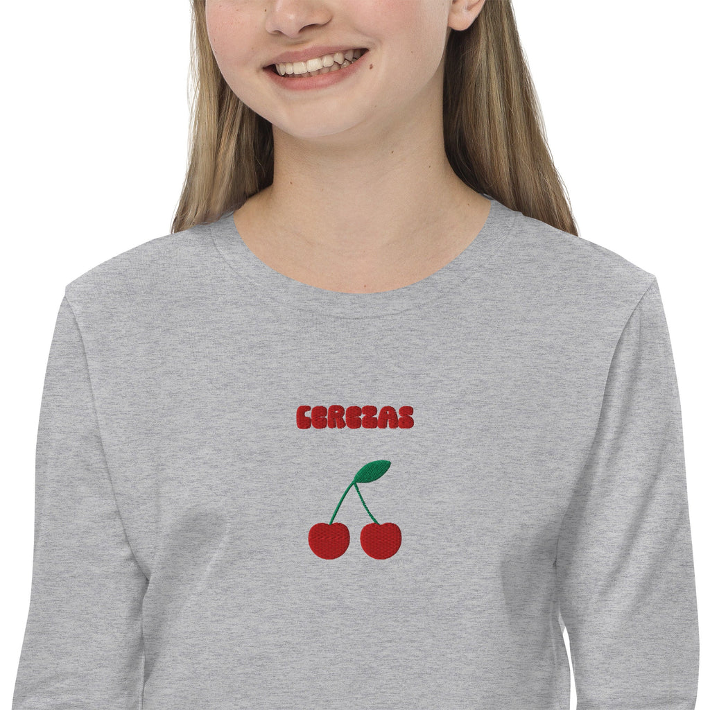 Kid's cerezas cherries long sleeve tee