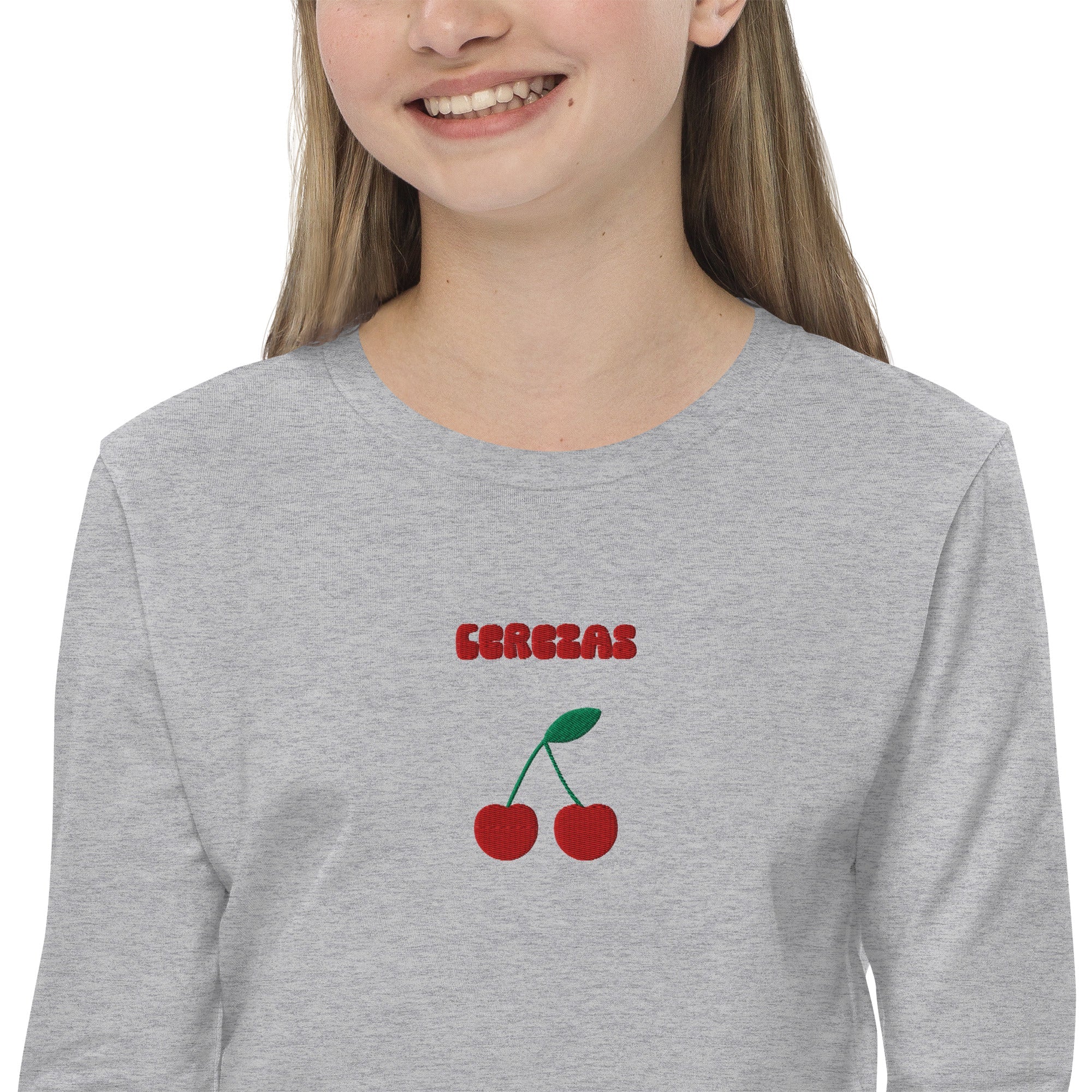 Kid's cerezas cherries long sleeve tee