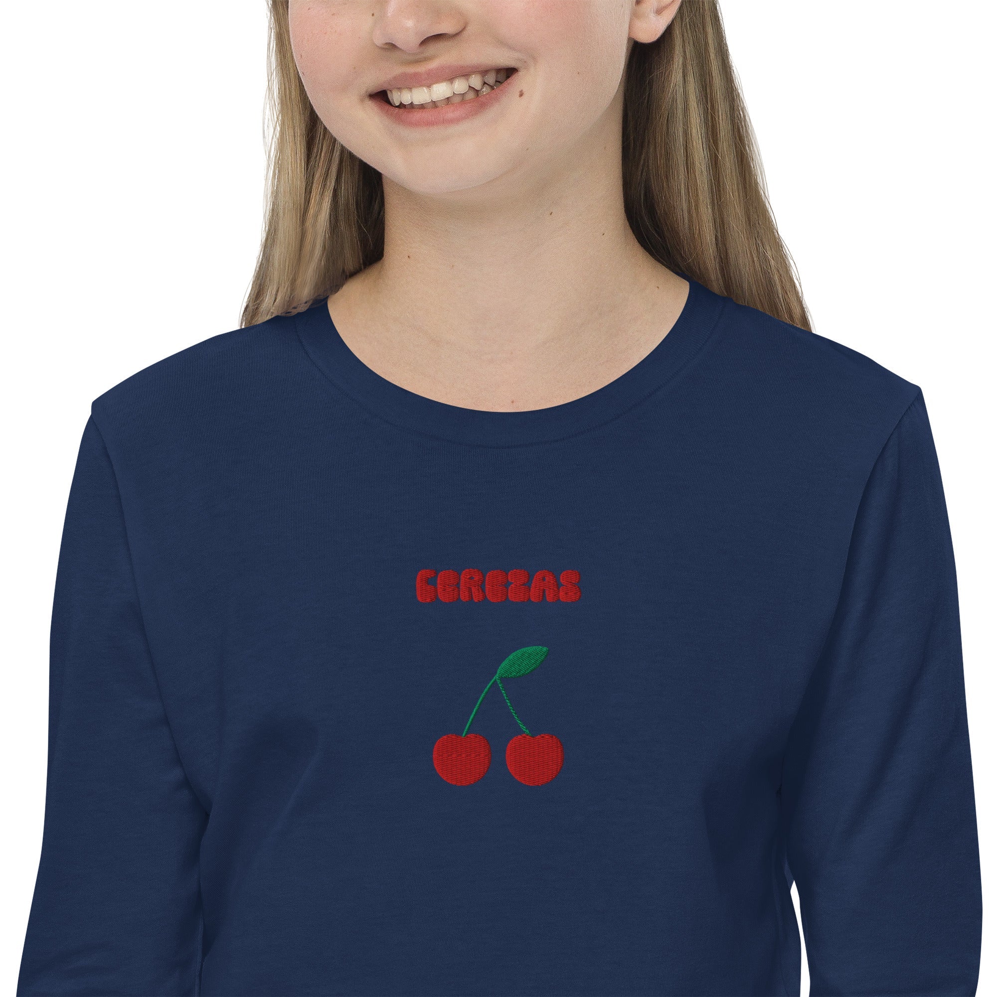Kid's cerezas cherries long sleeve tee