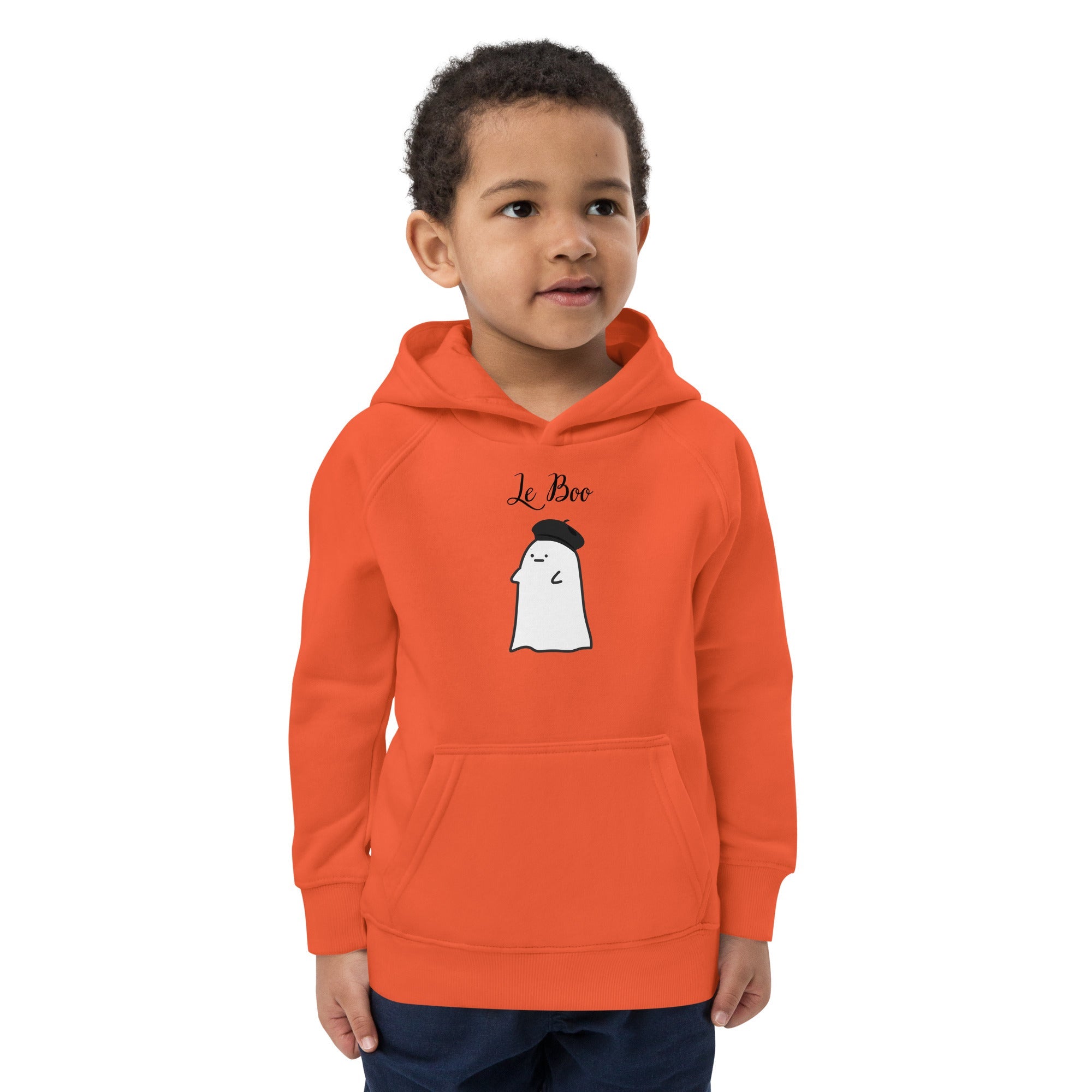 Kids French ghost le boo eco hoodie