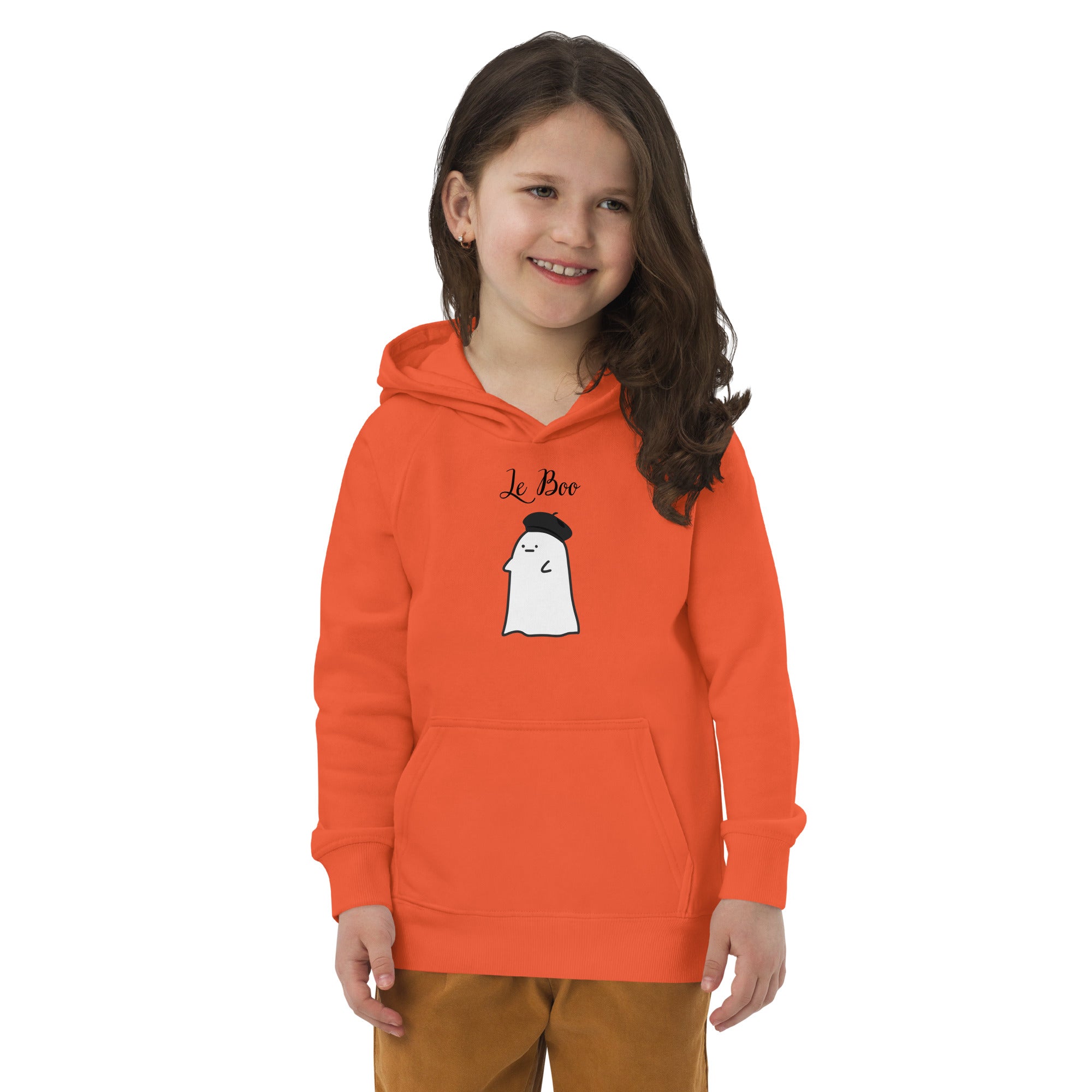 Kids French ghost le boo eco hoodie