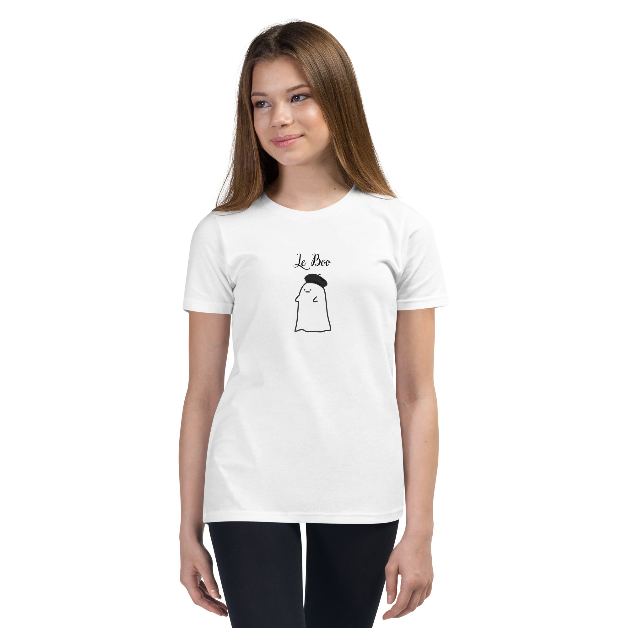 Kids French ghost Short Sleeve Halloween T-Shirt