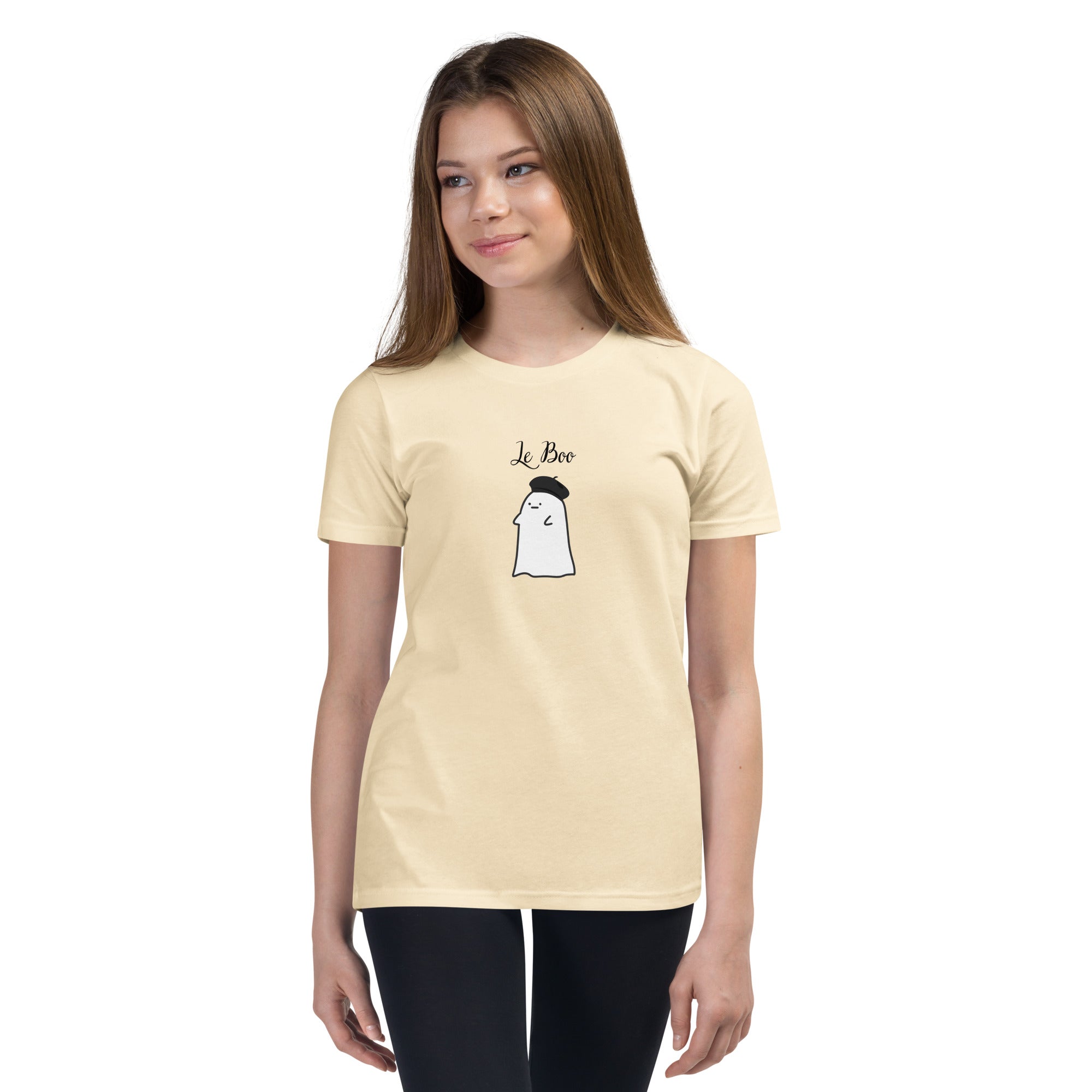 Kids French ghost Short Sleeve Halloween T-Shirt
