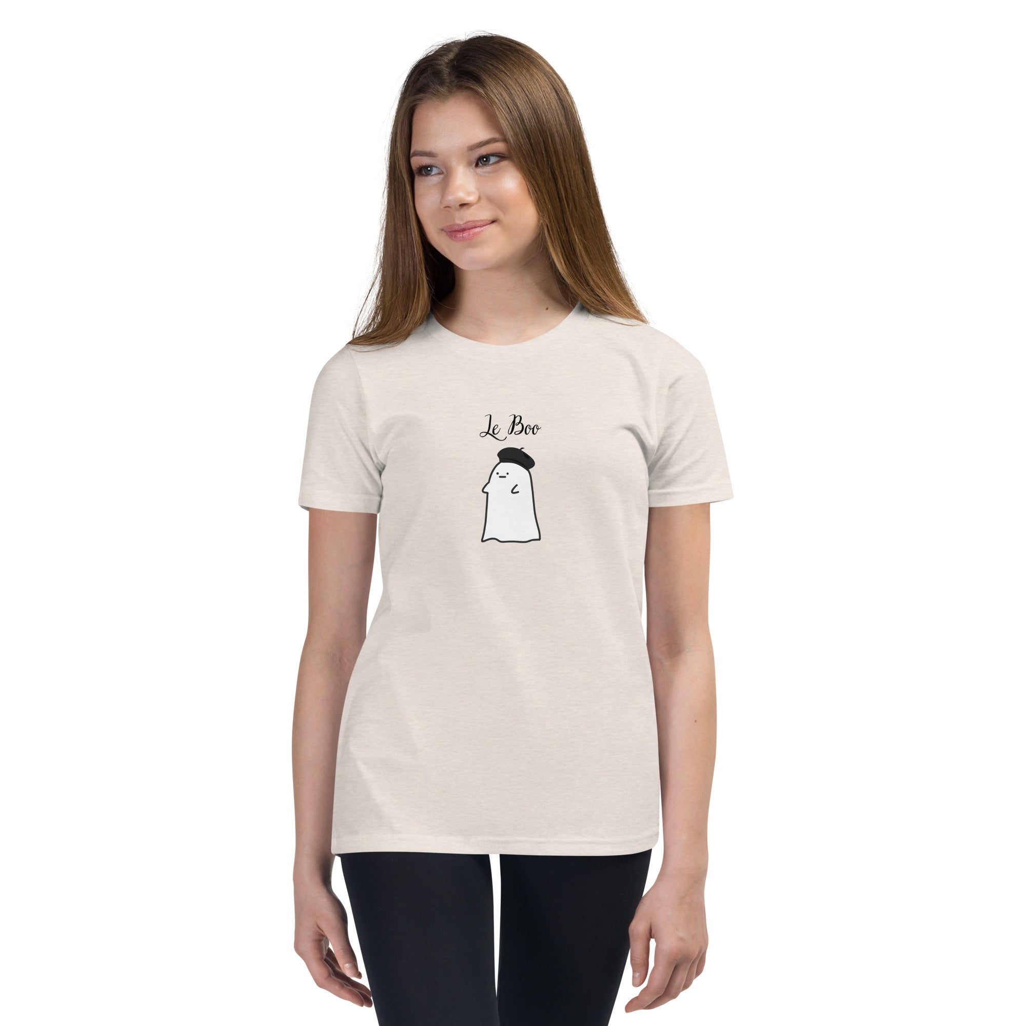 Kids French ghost Short Sleeve Halloween T-Shirt