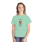 Kids funny French tee "Ça Roule Ma Poule", Youth T-Shirt, Cute Farm Animal Design Kids clothes La Vie Bien Kids funny French tee "Ça Roule Ma Poule", Youth T-Shirt, Cute Farm Animal Design